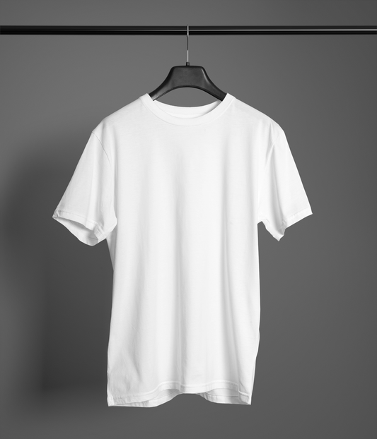 100% Pure Cotton Tee in 220 gsm #375 (White)